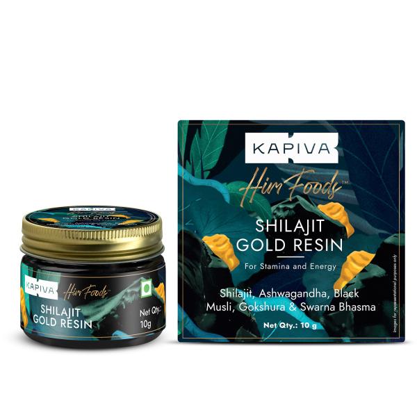 Kapiva Shilajit Gold Resin | Boost Muscle Growth & Stamina | Contains 24 Carat Gold+Silver| 20 Gram.